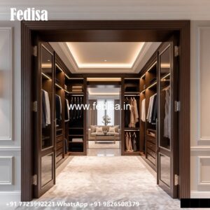 Elegant Bedroom Closet with Wooden Beauty No-1661