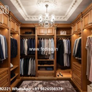 Classic Bedroom Closet with Artistic Carvings No-1679