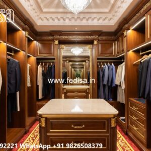 Classic Wardrobe Design with Decorative Mirrors No-1683