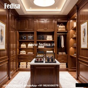 Classic Bedroom Closet with Wooden Texture No-1710