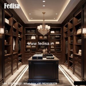 Traditional Wardrobe Design with Elegant Mirrors No-1719