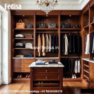 Royal Bedroom Closet with Rich Wood Beauty No-1724
