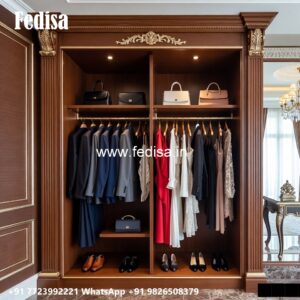 Classic Wardrobe Design with Rich Wooden Style No-1735