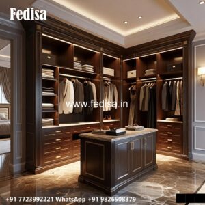 Elegant Wardrobe Design with Decorative Storage No-1744