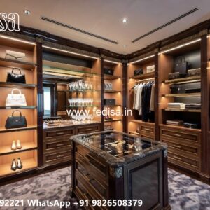Luxury Wardrobe Design with Artistic Mirrors No-1769