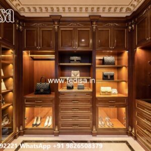 Timeless Wooden Wardrobe with Artistic Finish No-1780