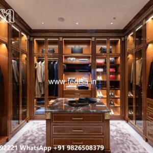 Classic Wardrobe Design with Rich Wooden Appeal No-1782