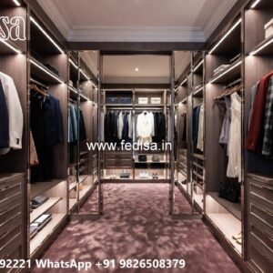 Elegant Bedroom Wardrobe with Decorative Finish No-1790