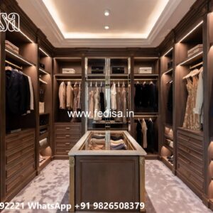 Premium Wooden Wardrobe with Decorative Mirrors No-1795