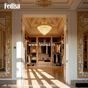 Wooden Wardrobe Design with Elegant Detailing No-1843