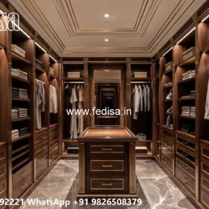 Elegant Wardrobe Design with Mirror Panels No-1872