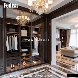 Elegant Wardrobe Design with LED Accents No-1980