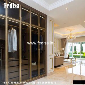 Stylish Wardrobe Design with Sleek Texture No-2017