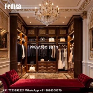 Elegant Wardrobe Design with Decorative Mirrors No-2025