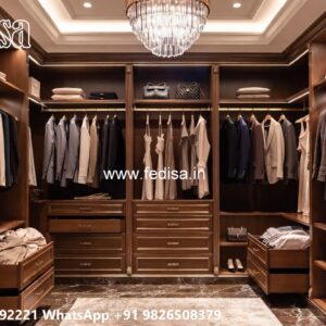 Luxury Wardrobe Design with Mirror Elegance No-2053