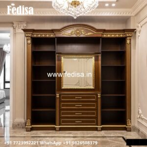 Elegant Sliding Wardrobe Design with Smart Storage No-2058