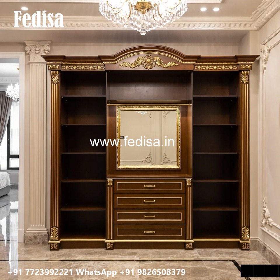 Elegant Sliding Wardrobe Design with Smart Storage No-2058