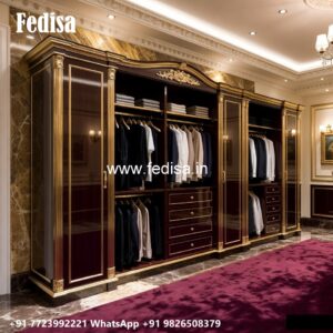 Premium Wardrobe Design with Elegant Wooden Finish No-2080