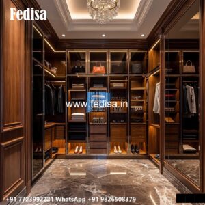 Elegant Wardrobe Design with Modern Mirror Finish No-2085