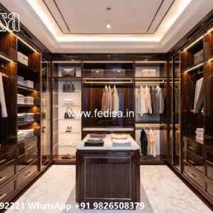 Classic Wardrobe Design with Brass Handles No-2424