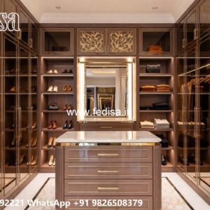 Classic Wardrobe Design with Carved Doors No-2430
