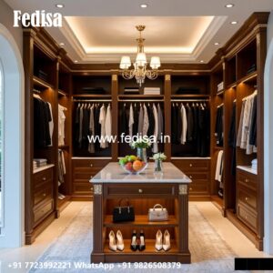Wooden Wardrobe Design with Vintage Charm No-2495