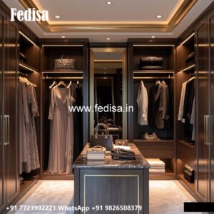 Classic Wardrobe Design with Decorative Mirrors No-2582