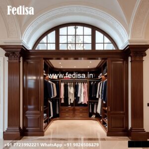 Vintage Closet Design with Premium Wood No-2585