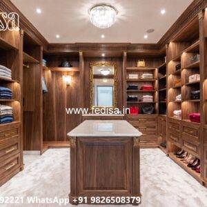 Traditional Wardrobe Design with Elegant Mirrors No-2618
