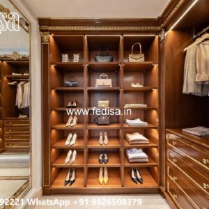 Elegant Bedroom Wardrobe with Vintage Appeal No-2620