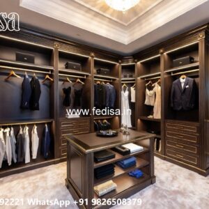 Royal Bedroom Closet with Rich Wood Beauty No-2623