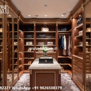 Traditional Wooden Closet with Elegant Details No-2629