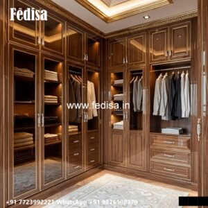 Elegant Wardrobe Design with Decorative Storage No-2643
