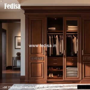 Luxury Wardrobe Design with Artistic Mirrors No-2668
