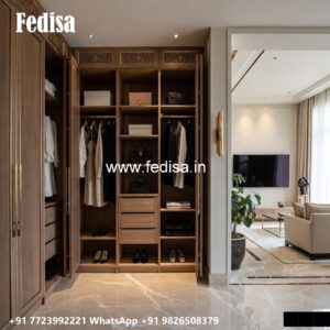 Modern Wardrobe Design with Open Shelving No-2733