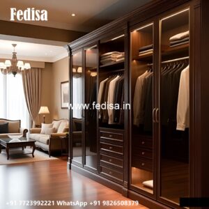 Wooden Wardrobe Design with Elegant Detailing No-2742