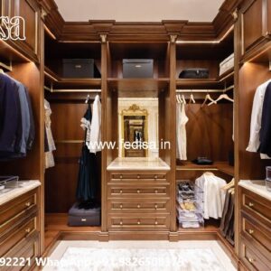 Wardrobe Design with Luxury Wooden Finish No-2822