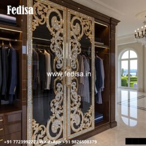 Stylish Wardrobe Design with Mirror Doors No-2859