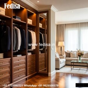 Modern Wardrobe Design with Elegant Shelving No-2959