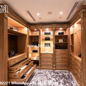 Classic Wardrobe Design with Mirror Doors No-3306