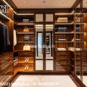 Classic Wardrobe Design with Brass Handles No-3323