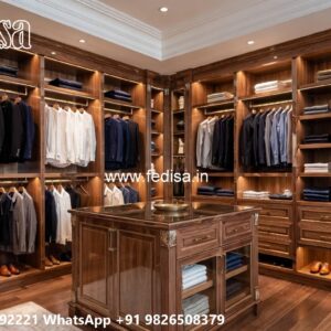 Classic Wardrobe Design with Gold Accents No-3333