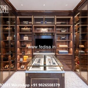 Traditional Wardrobe Design with Mirror Finish No-3334