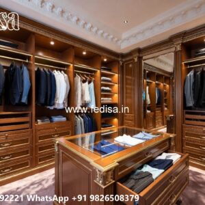 Classic Wooden Wardrobe with Decorative Trim No-3340