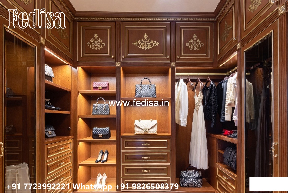 Wooden Wardrobe Design with Vintage Charm No-3394