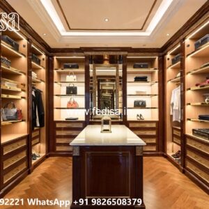 Traditional Wardrobe Design with Elegant Storage No-3421
