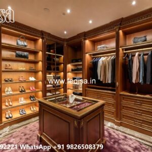Classic Wooden Wardrobe with Elegant Decor No-3428