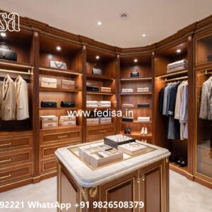 Luxury Closet Design with Vintage Charm No-3437