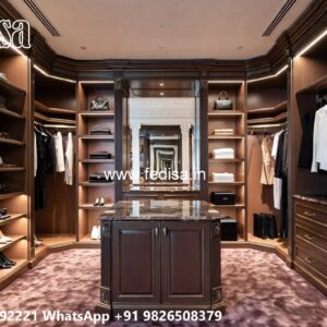 Classic Wardrobe Design with Elegant Shelving No-3466