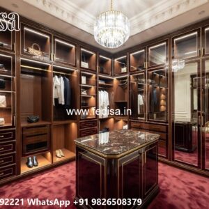Classic Bedroom Closet with Artistic Carvings No-3477